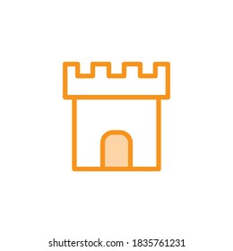 Illustration Vector graphic of castle icon template