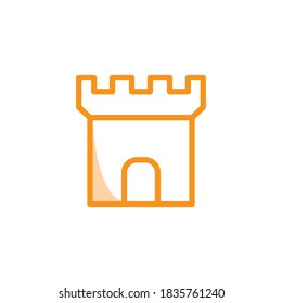 Ilustración Gráfico vectorial de la plantilla de icono de castillo