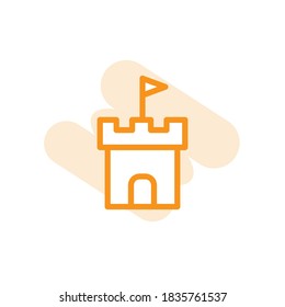 Illustration Vector graphic of castle icon template