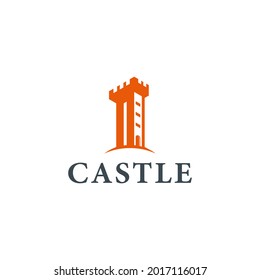 ilustración vectorial gráfico del emblema del castillo torre vectorial de la fortaleza antigua
