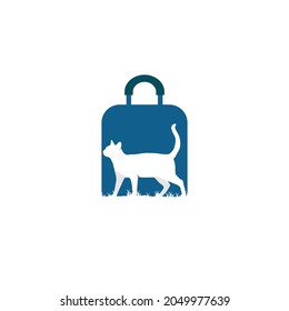 Gráfico vectorial de ilustración del logotipo del estuche de gato. Perfecto para la compañía tecnológica