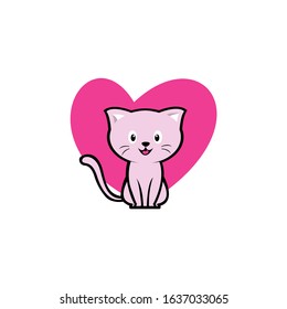 illustration vector graphic of cat good for pet shop logo,pet trainer,and etc.