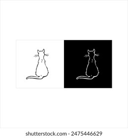 Illustration vector graphic of cat icon