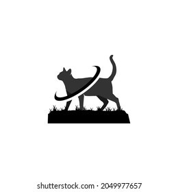 Gráfico vectorial de ilustración del logotipo de gato. Perfecto para la compañía tecnológica