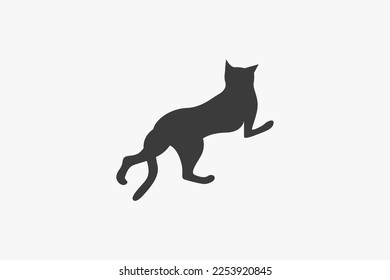 Illustration vector graphic of cat silhouette. Good for icon, symbol or logo