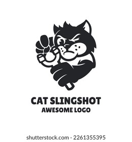 
Illustration vector graphic of Cat Slingshot, good for logo design svg