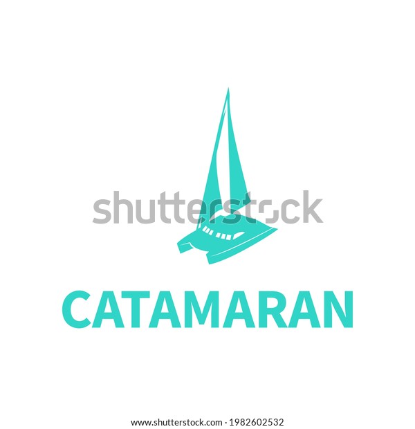 catamaran boat vector