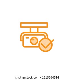 Illustration Vektorgrafik von cctv Symbol. Geeignet für sichere Überwachung, Schutz, Beobachtung, Überwachung usw.