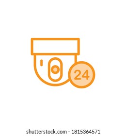 Illustration Vector graphic of cctv icon. Fit for secure, surveillance, protection, watching, monitoring etc.