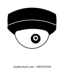 Illustration vector graphic of CCTV with one black camera upside down perfect for security, surveillance, and more