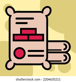 Illustration Vector Graphic of cement ,construction equipment, work icon