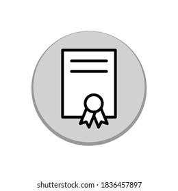 Illustration Vector graphic of certificate icon