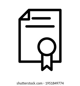 Illustration Vector graphic of certificate icon