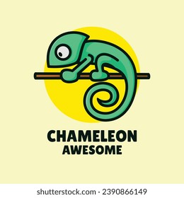 Illustration, Vektorgrafik von Chameleon, gut für Logo-Design