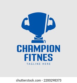 Illustration vector graphic of Champion Fitness fit for bussiness, fitness or gym place, etc.
