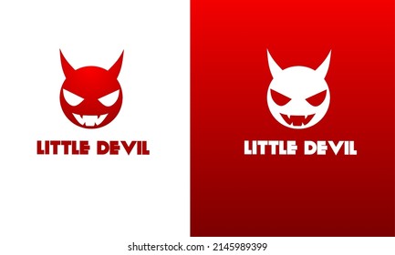Illustration vector graphic of character cartoon head face little devil template logo