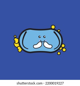illustration vector graphic of character soap cute.