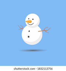 Illustration vector graphic of character of winter snowman. Good for tamplate and icon