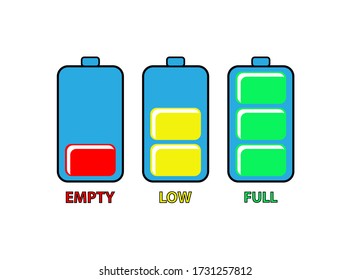 Gráfico vectorial de ilustración batería de carga