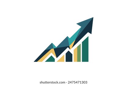 Illustration Vector Graphic of Chart, increase, arrow up Icon Free Vector