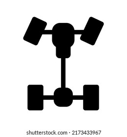 Ilustración Gráfico vectorial del icono del chasis