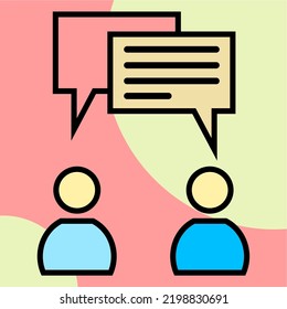 Illustration Vector Graphic of Chat, communication, message Icon