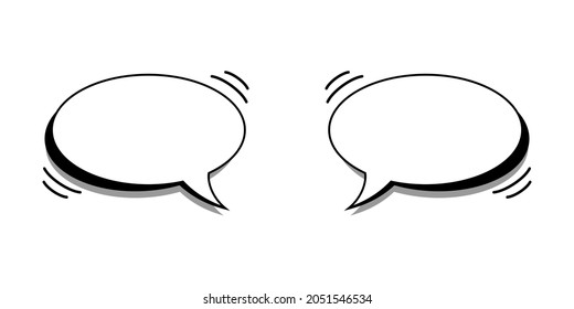 Ilustración vectorial gráfico del icono de chat. Icono vectorial de la burbuja de sonido de historietas. Icono de mensaje. Símbolo de comunicación. Diálogo de personas