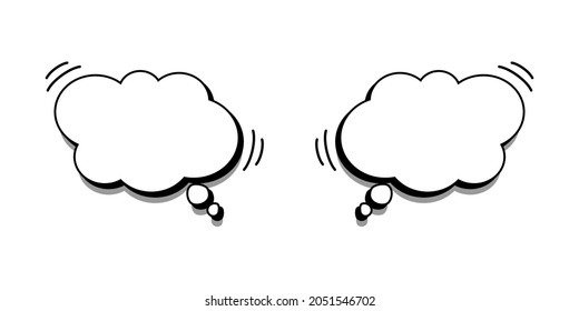 Illustration vector graphic of chat icon. Comic sound speech bubble vector icon. Message icon. Communicating symbol. People dialogue