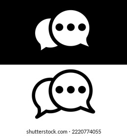 illustration vector graphic of chat icon,black and white colour,good for your project
