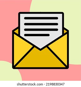 Illustration Vector Graphic of Chat, letter, mail Icon