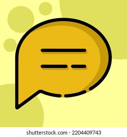 Ilustración Vector Gráfico de chat, icono de mensaje