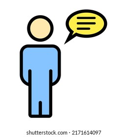 Illustration Vector Graphic of Chat, person, talk Icon
