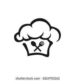illustration vector graphic of chef hat logo or icon