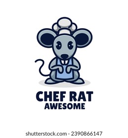 Illustration vector graphic of Chef rat, good for logo design