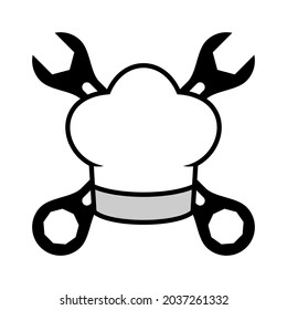 Gráfico vectorial de ilustración del logotipo de la herramienta para chef. Perfecto para la compañía tecnológica