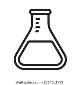 Illustration vector graphic of Chemistry Flask Outline Icon