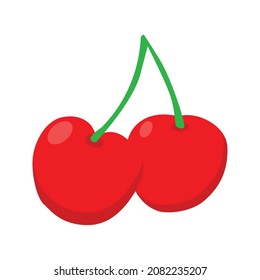 illustration vector graphic of cherries