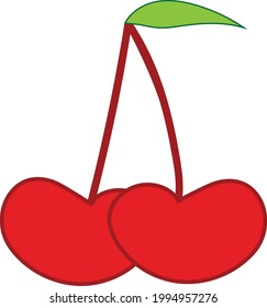 ilustración vectorial gráfico del afiche de cerezo para frutos