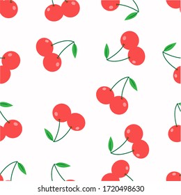 Illustration Vector Graphic of Cherry Pattern Seamless.