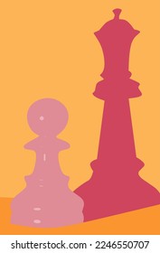 illustration vector graphic of chess pieces perfect for posters, pamphlets, wall hangings, decorations, designs, wallpapers, backgrounds, and cards