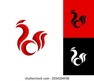Illustration vector graphic of chicken, fire, and letter C. This is Fit to a restaurant logo.