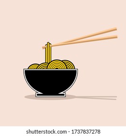 Illustration Vector graphic of Chicken noodle