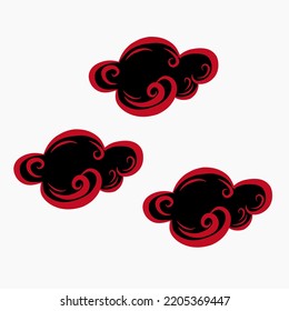 Illustration vector graphic of Chinese cloud decoration