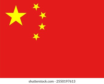 Illustration vector graphic of the Chinese flag