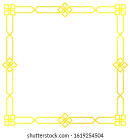 Illustration vector graphic of chinese new year element with gold frame perfect for part of greeting card, flayer, banner and ads design 