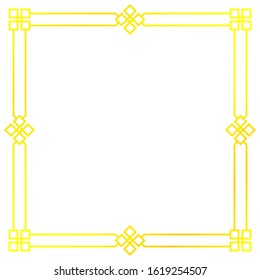 Illustration vector graphic of chinese new year element with gold frame perfect for part of greeting card, flayer, banner and ads design 