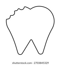 Illustration, Vektorgrafik des Chipped Tooth-Symbols