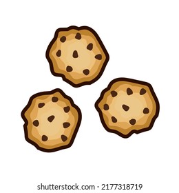 Gráfico vectorial de ilustración de galletas de chocolate