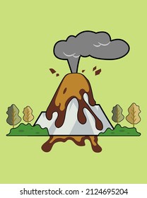 Illustration Vector Graphic Chocolate Volcano Stock Vector (Royalty ...