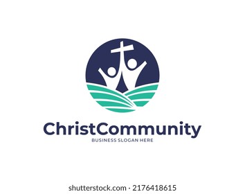 Illustration Vector Graphic Of Christ Community Logo Designs Concept. Perfect For Community, Education, Bible, Catholic